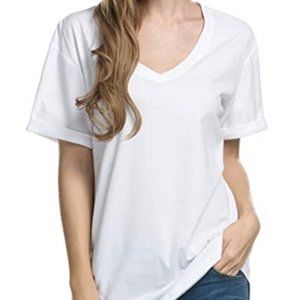 Solid Loose BlouseTop T-Shirts L